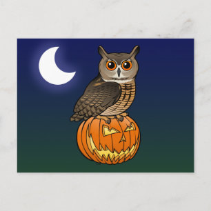 Halloween Eagle Owl Postkarte