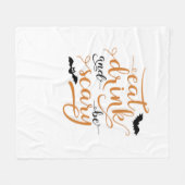 Halloween Eat Drink And Be Scary Creative Casual Fleecedecke (Vorderseite (Horizontal))