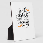 Halloween Eat Drink And Be Scary Retro Classic Fotoplatte (Seite)