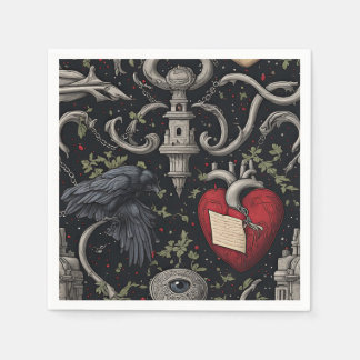 Halloween Edgar Allan Poe Inspiration Serviette