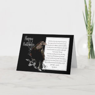 Halloween, Edgar Allan Poe, Rabe, Nimmermehr Karte