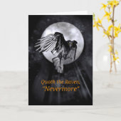 Halloween Edgar Allan Poe's The Raven Karte (Gelbe Blume)