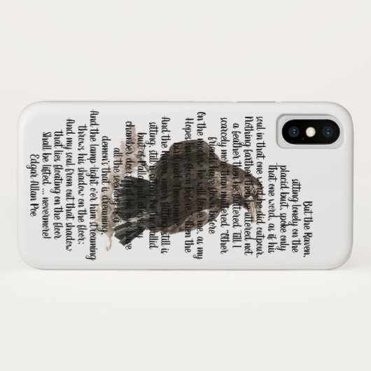 Halloween Edgar Allen Poe Raven Geem Case-Mate iPhone Hülle (Rückseite (Horizontal))
