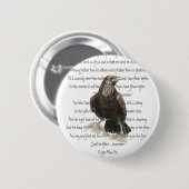 Halloween, Edgar Allen Poe, Raven, Nevermore Button (Vorne & Hinten)