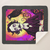Halloween, Edgar Allen Poe, Raven, Nevermore Flee Sherpadecke (Vorderseite (Horizontal))