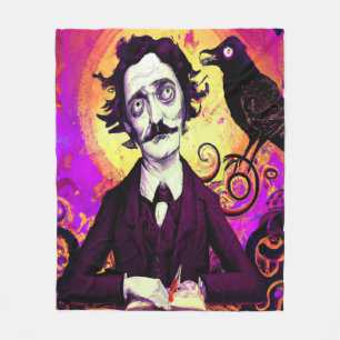 Halloween, Edgar Allen Poe, Raven, Nevermore Fleecedecke