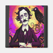 Halloween, Edgar Allen Poe, Raven, Nevermore Magnet (Vorne)
