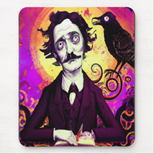 Halloween, Edgar Allen Poe, Raven, Nevermore Mousepad