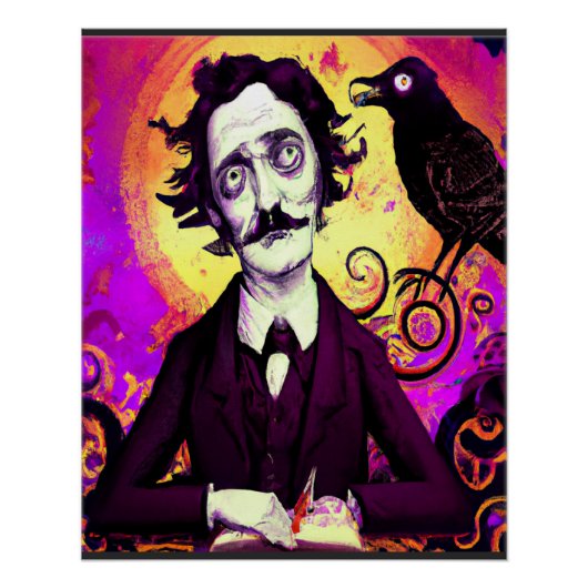 Halloween, Edgar Allen Poe, Raven, Nevermore Post Poster (Vorderseite)
