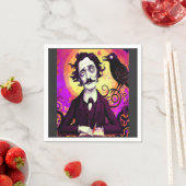 Halloween, Edgar Allen Poe, Raven, Nevermore Serviette (Beispiel)