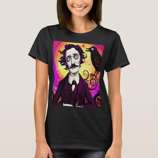 Halloween, Edgar Allen Poe, Raven, Nevermore T-Sh T-Shirt (Vorderseite)