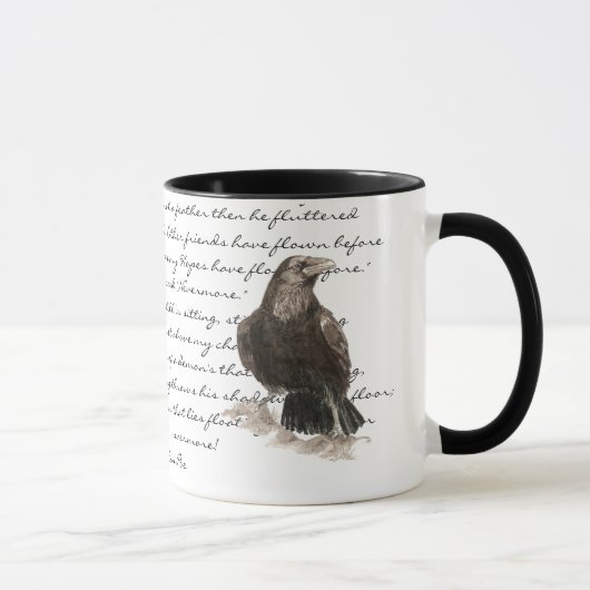 Halloween, Edgar Allen Poe, Raven, Nevermore Tasse (Rechts)