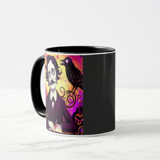 Halloween, Edgar Allen Poe, Raven, Nevermore Tasse (Vorderseite Links)