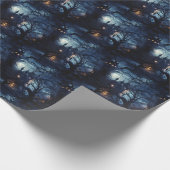 💀 Halloween 🌑 "Eerie Midnight Manor" 🌑 Geschenkpapier (Ecke)