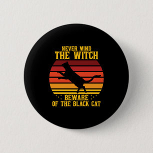 Halloween Egal Was Die Hexe Vor Dem Kater Warnt Button