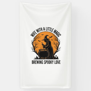 Halloween Ehefrau Shirt Vintage Hexe Kessel Humor Banner