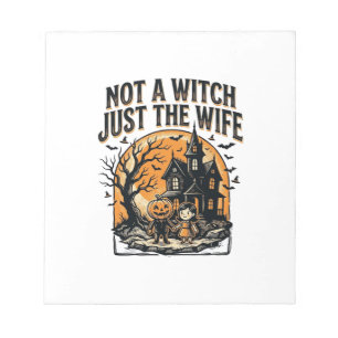 Halloween Ehefrau Shirt Vintage Spukhaus Design Notizblock