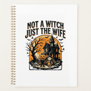 Halloween Ehefrau Shirt Vintage Spukhaus Design Planer