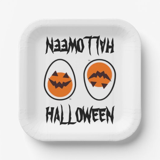 Halloween Ei Pappteller (Vorderseite)
