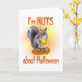 Halloween-Eichhörnchen Karte (Gelbe Blume)