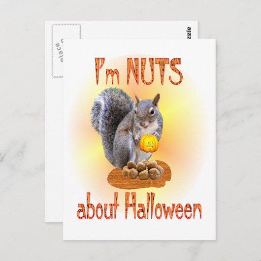 Halloween-Eichhörnchen Postkarte (Vorne/Hinten)