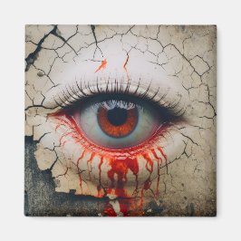 Halloween ein Auge, das Blut schneidet Magnet