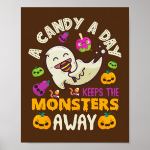 Halloween - Ein Bonbon am Tag hält die Monster fer Poster