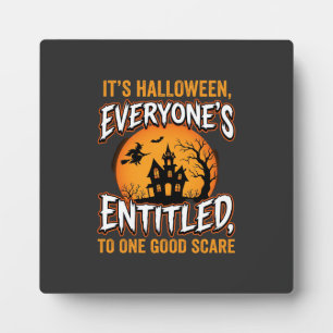 Halloween Ein Guter Schrecken Spukhaus Zitat Fotoplatte