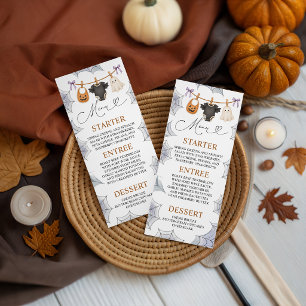 Halloween Ein Kleiner Gruß 4x9 Speisekartenkarte Menükarte
