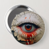 Halloween - Ein Mit Augen Bluthochdruck Button (Vorne & Hinten)