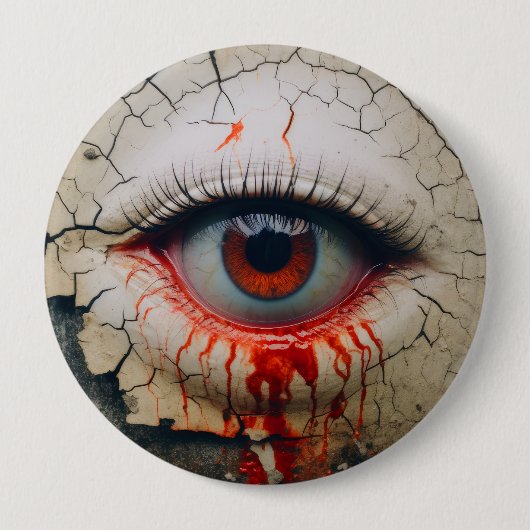 Halloween - Ein Mit Augen Bluthochdruck Button (Vorderseite)