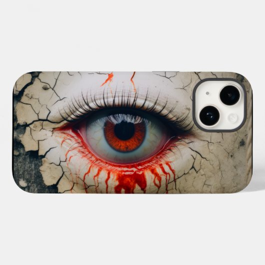 Halloween Ein-Mit Augen Schreien Blut iPhone Fall Case-Mate iPhone Hülle (Rückseite (Horizontal))