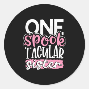 Halloween Ein Spook Tacular Sister Runder Aufkleber