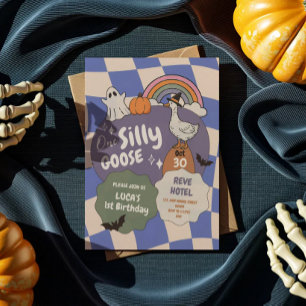 halloween Eine Dumme Gans Retro 1. Geburtstag Einladung
