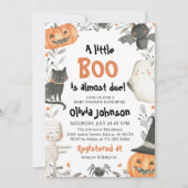 Halloween Eine kleine Boo Baby Dusche Einladung (Vorderseite)
