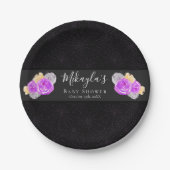 Halloween eine kleine Boo Floral Baby Dusche Pappteller (Vorderseite)