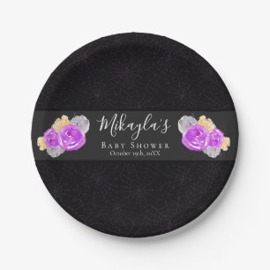 Halloween eine kleine Boo Floral Baby Dusche Pappteller
