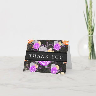 Halloween eine kleine Boo-Vintage Blütendusche Dankeskarte