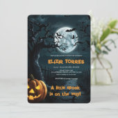 Halloween eine kleine Spook Pumpkin Baby Dusche Einladung (Stehend Vorderseite)
