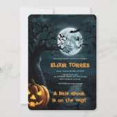 Halloween eine kleine Spook Pumpkin Baby Dusche Einladung (Vorderseite)