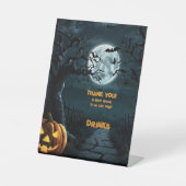 Halloween eine kleine Spook Pumpkin Baby Dusche Sockelschild (Vorderseite)