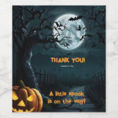 Halloween eine kleine Spook Pumpkin Baby Dusche Weinetikett (Einzelnes Label)