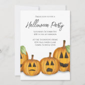 Halloween Einfaches Süßes Kürbis QR-Code Karten Sy (Vorderseite)