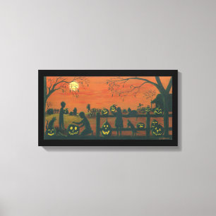 Halloween, eingewickelt, Leinwand, Druck Leinwanddruck