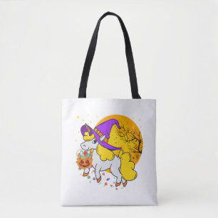 Halloween Einhorn Shirt Mädchen Frauen Hexen Einho Tasche