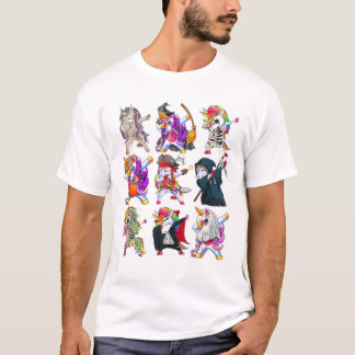 Halloween-Einhorn-Skelett T-Shirt