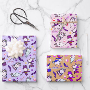 Halloween Einhörner Geschenkpapier Set