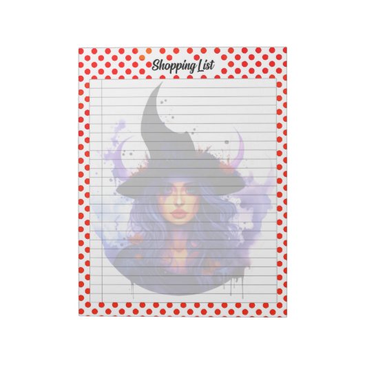 Halloween-Einkaufsliste Notizblock (Rotiert)