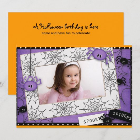 Halloween Einladung (Vorne/Hinten)