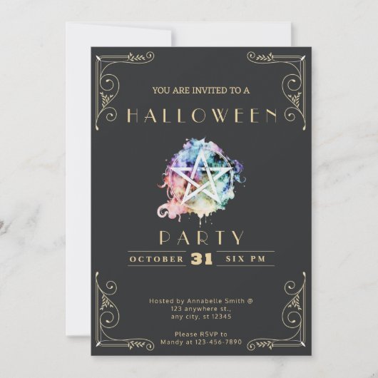 Halloween Einladung (Vorderseite)